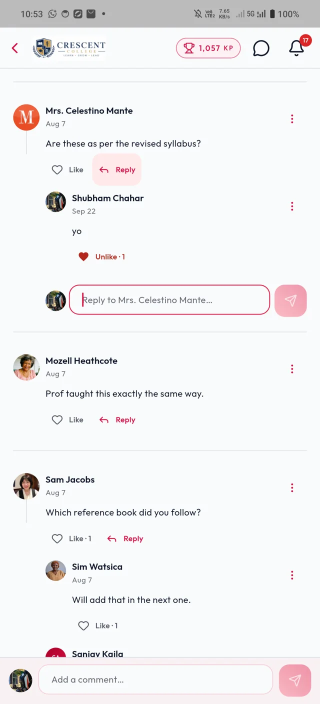 Reply composer