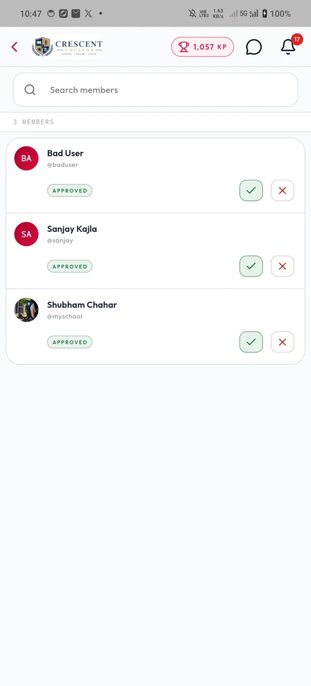 Channel members