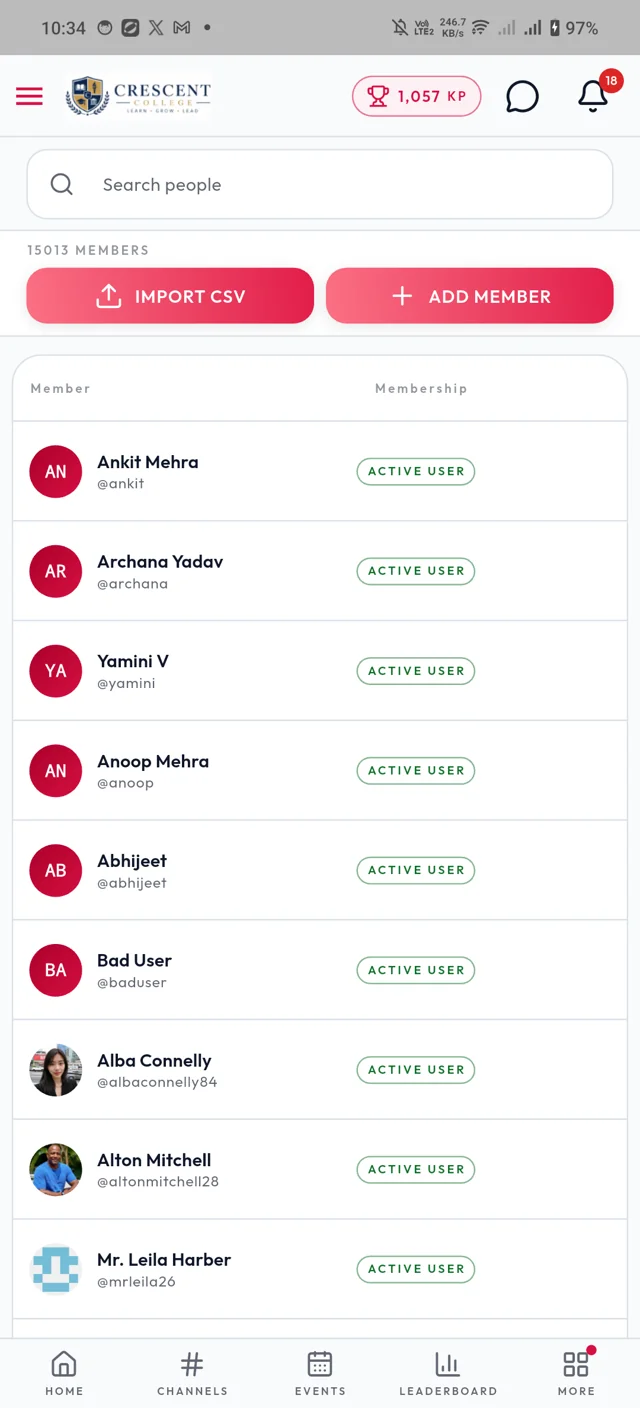 Community member directory