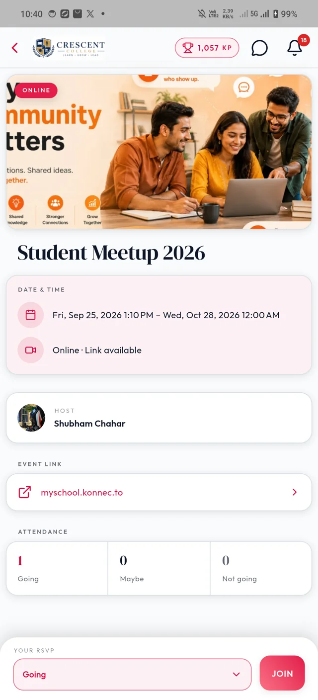 Details and attendance