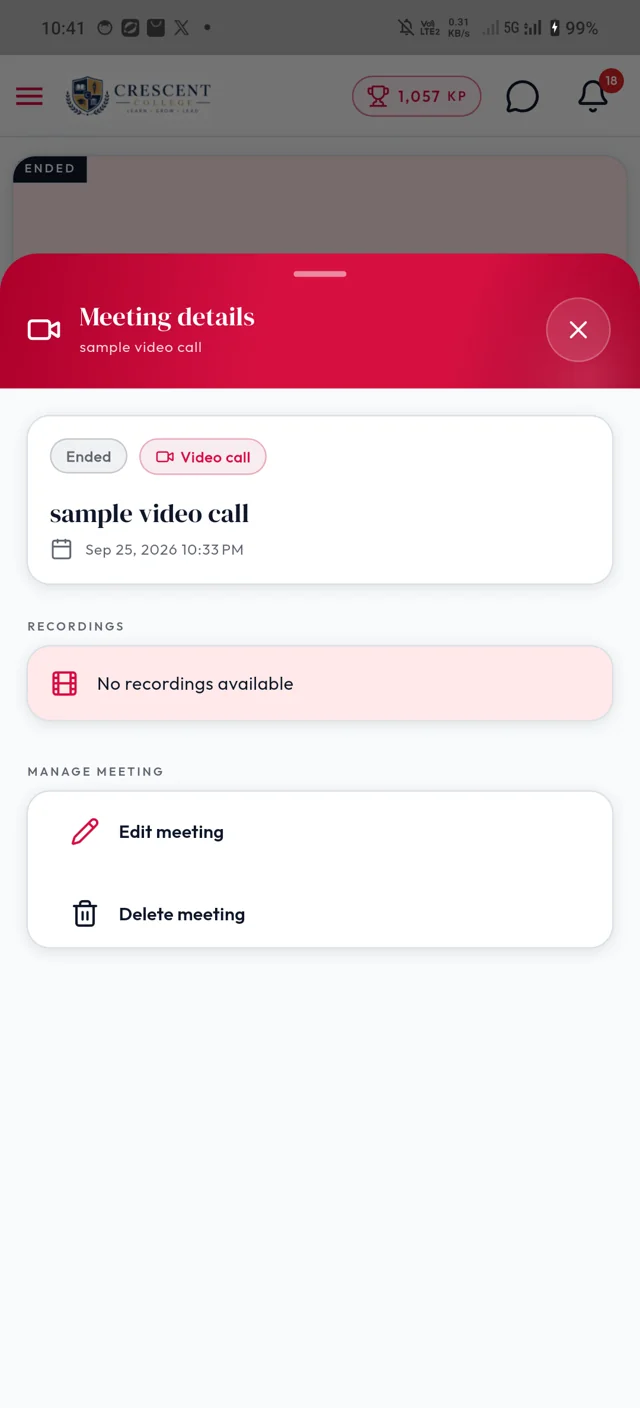 Details and recordings
