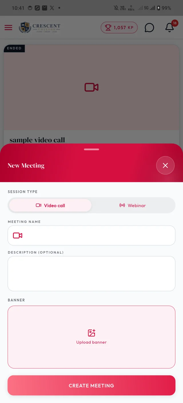 Create a meeting